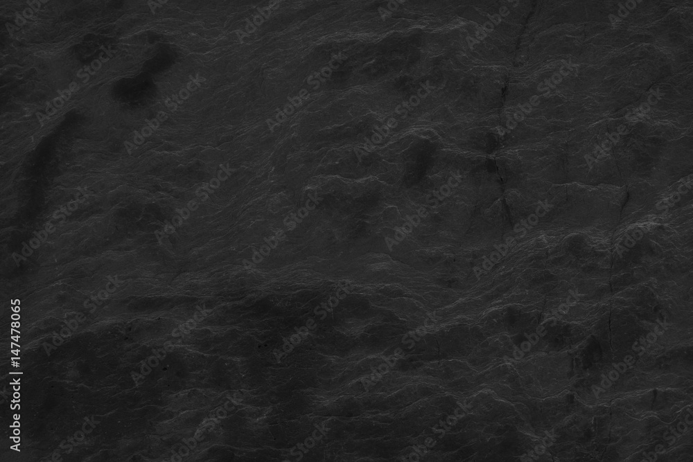 Fototapeta premium Black Stone background. Dark gray texture close up high quality May be used blank for design. Copy space