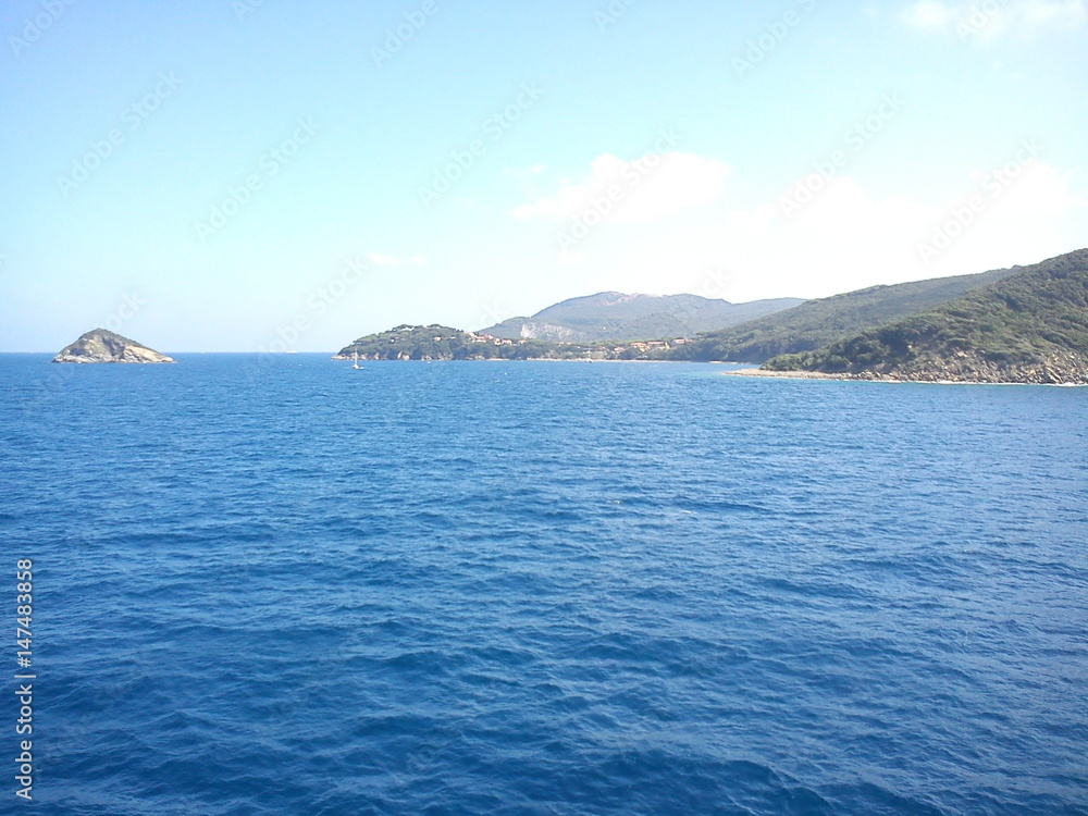 Landscape of elba island 