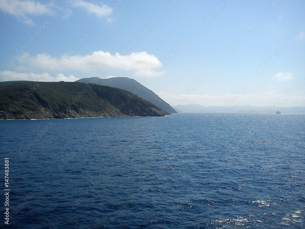 Landscape of elba island 