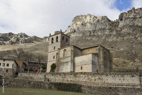 Pancorbo hurch and mountains in Spain photo