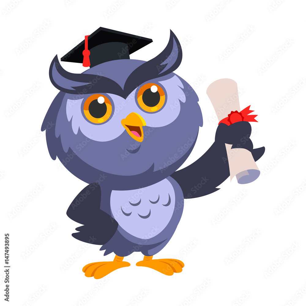Nice owl, he is celebrating his graduation