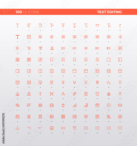 UI UX Text Editing Icons