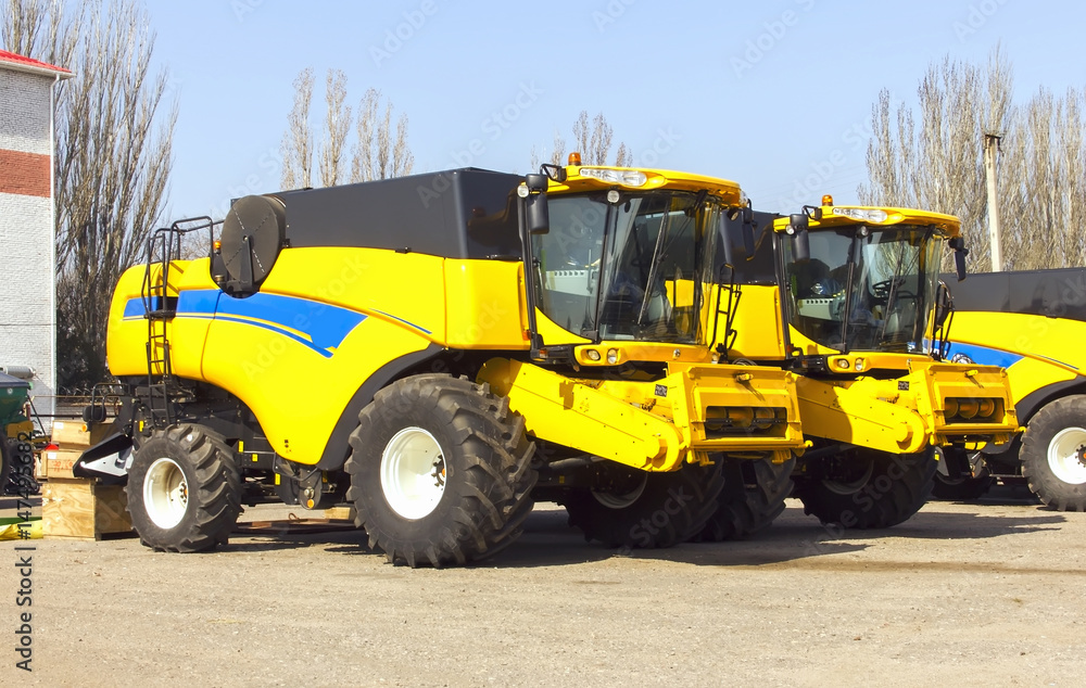 Assembly of combines and tractors, conveyor,  Ukraine March 29, 2016