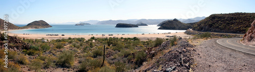 Remote camping on Playa Santispac, Baja California Sur, Mexico