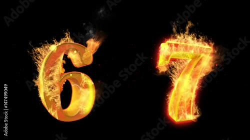 6 and 7 in flame