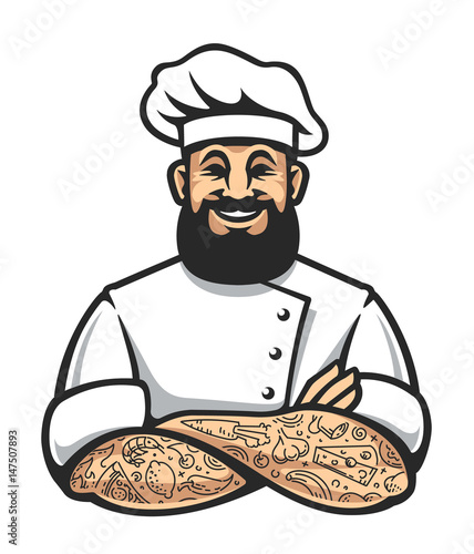 Hipster Chef Vector Icon