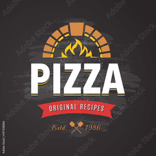 Pizza Vector Emblem