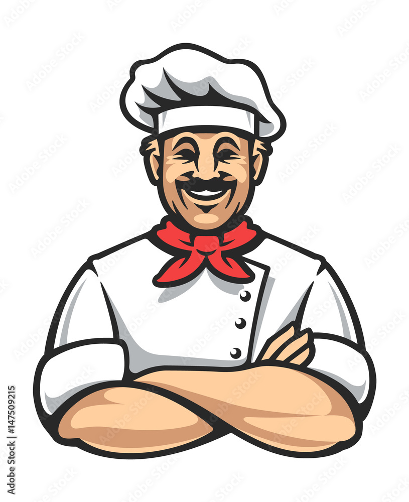 Happy Chef Vector Icon Happy Chef Vector Icon