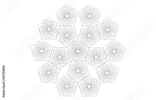 Assemblage de pentagones photo