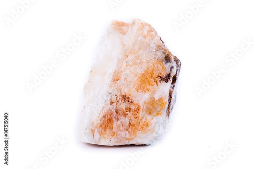 macro mineral stone petalite on a white background photo