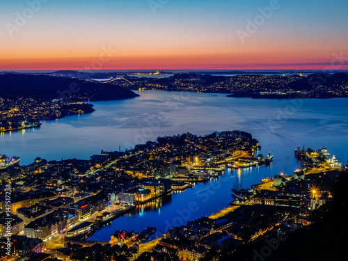 View of Bergen from Mount Floyen