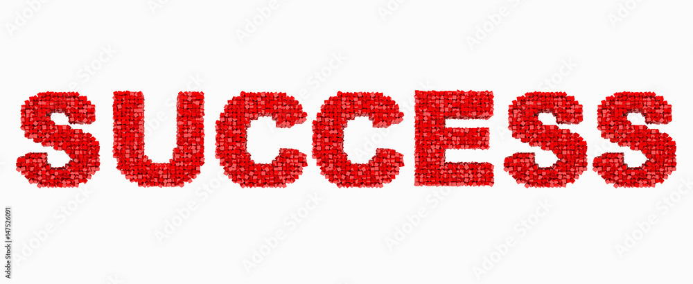 success words cubes red 3d design isolated success words cubes red 3d design isolated