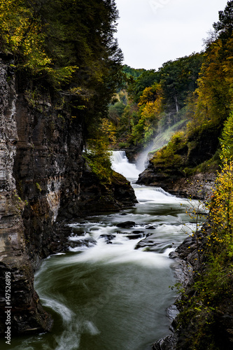 Lower Falls - Waterfall & Cascades - Letchworth Park - New York