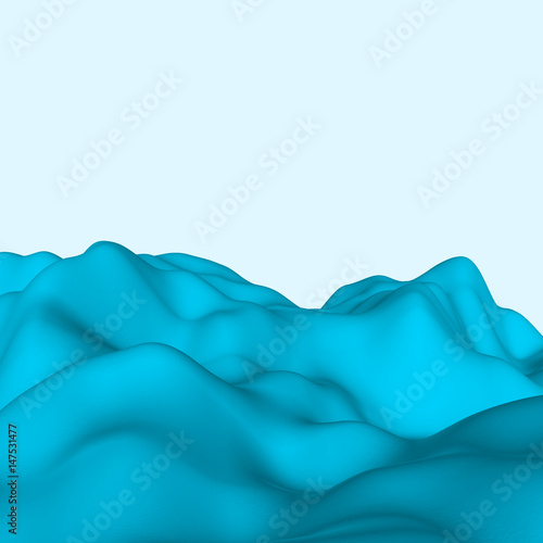 Abstract landscape. Wave su...