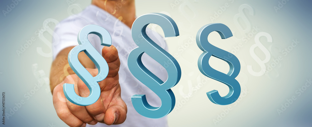 Businessman using law protection right 3D rendering Businessman using law protection right 3D rendering