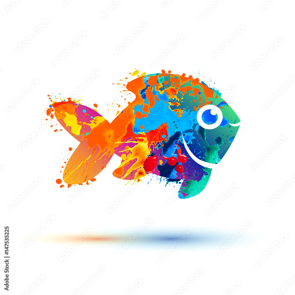 Fototapeta premium Fish icon - vector