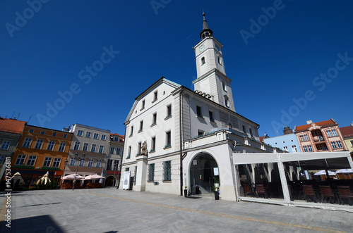 Market square with the town hall in Gliwice, Poland