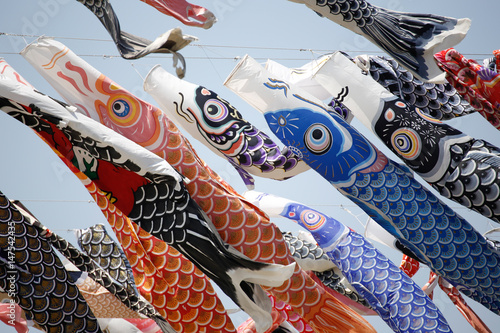 Japanese carp kites, decoration on the Children's Day