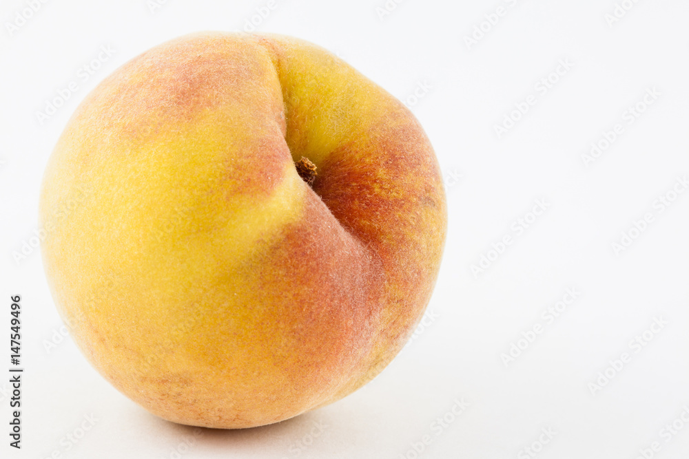 Peach (Prunus persica) isolated in white background Peach (Prunus persica) isolated in white background