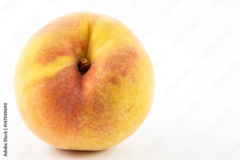 Peach (Prunus persica) isolated in white background Peach (Prunus persica) isolated in white background