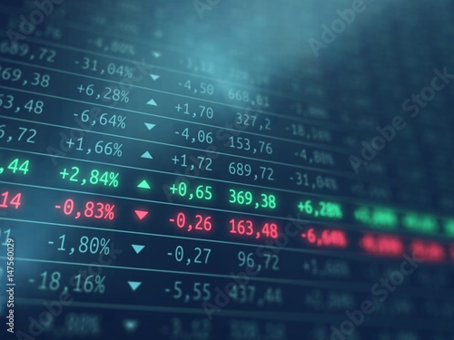 Stock exchange screen - Financial gdp growth - Market Analysis 