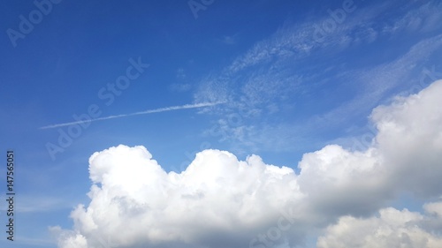 Beautiful white cloud and blue sky background