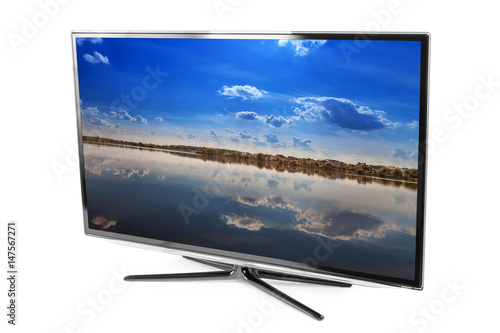 4k monitor isolated on white