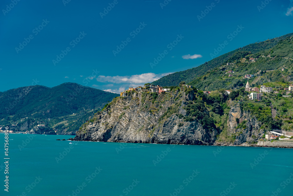 Selling colorful lands of five lands in italy in the lugura coast