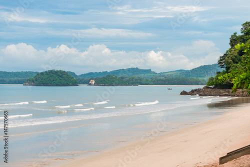 Beautiful clouds over the Andaman Sea in the morning hours in Thailand