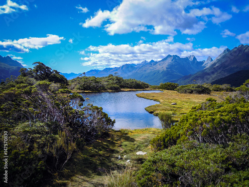 Te Anau, Mount Luxmore, Fiordland, New Zealand - Stock Photo
