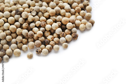 White pepper isolated on a white background