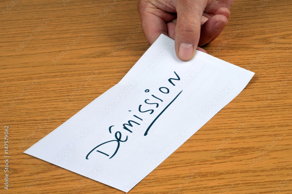 La lettre de démission Stock Photo Adobe Stock