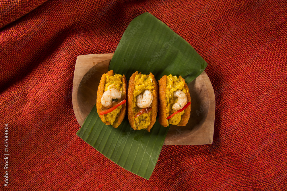 Acaraje Traditional Brazilian fritters made with blackeyed peas
