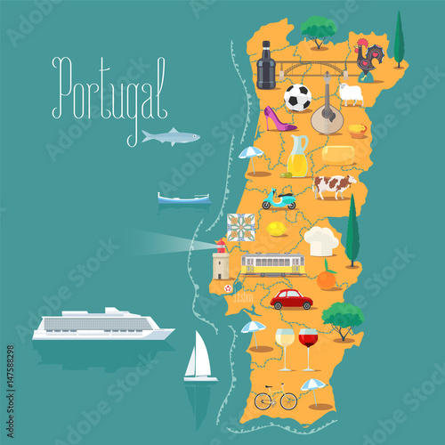 Mapa Portugal Para Pintar