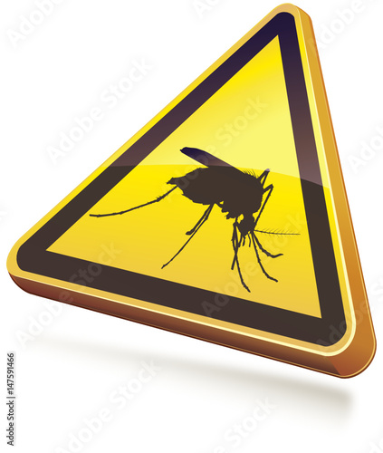 Panneau de danger moustique 3D