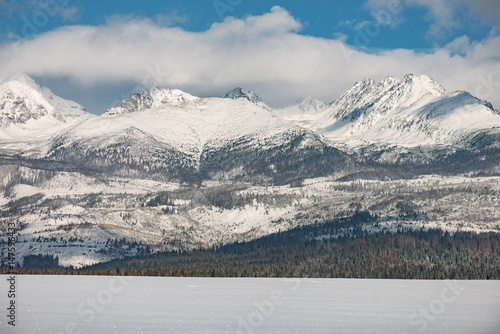 High mountains winter landscape. 