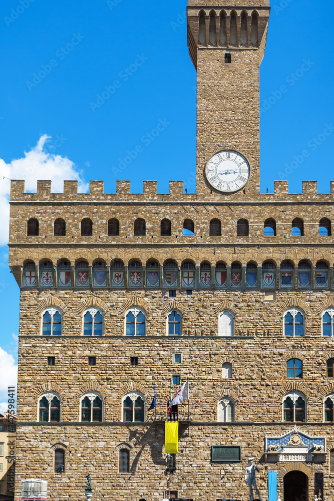 Facade of the Palazzo Vecchio in Florence