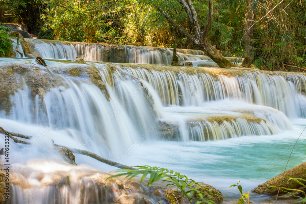 Kuang Si Waterfalls, Luang Phrabang, Laos. Kuang Si Waterfalls, Luang Phrabang, Laos.