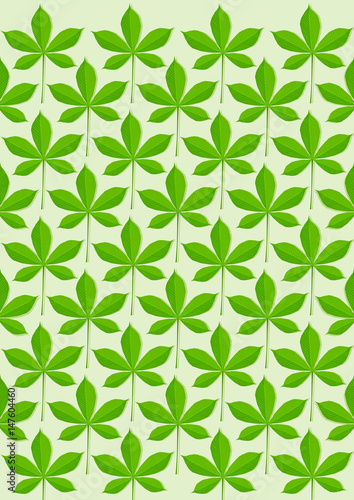 Wallpaper Mural grüne Blätter Muster illustration Torontodigital.ca