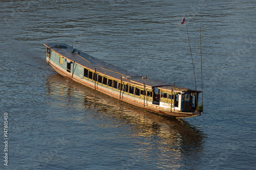 Boat on the Mekong river, Luang Prabang, Laos