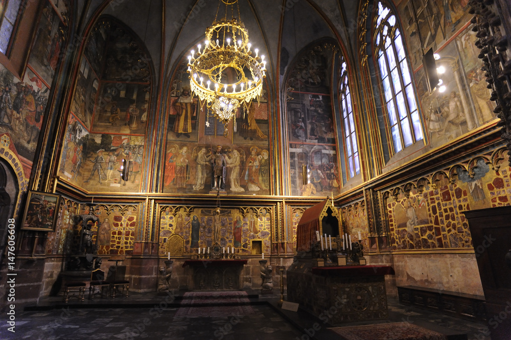 St. Wenceslas Chapel inside Saint Vitus's Cathedral, Prague, Czech Republic