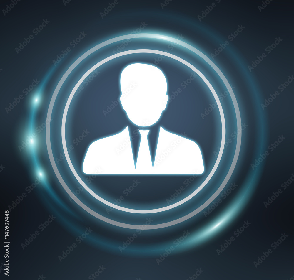 3D rendering businessman connection interface 3D rendering businessman connection interface