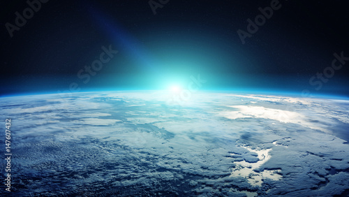 Fototapeta Naklejka Na Ścianę i Meble -  Planet Earth in space 3D rendering elements of this image furnished by NASA