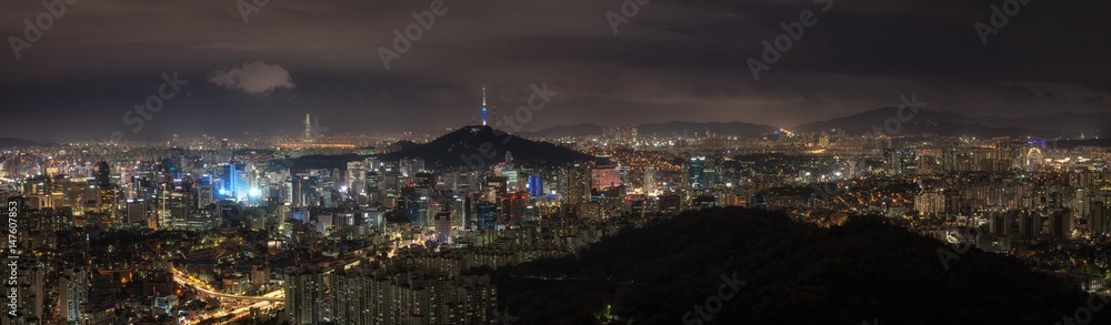 Night view over Seoul