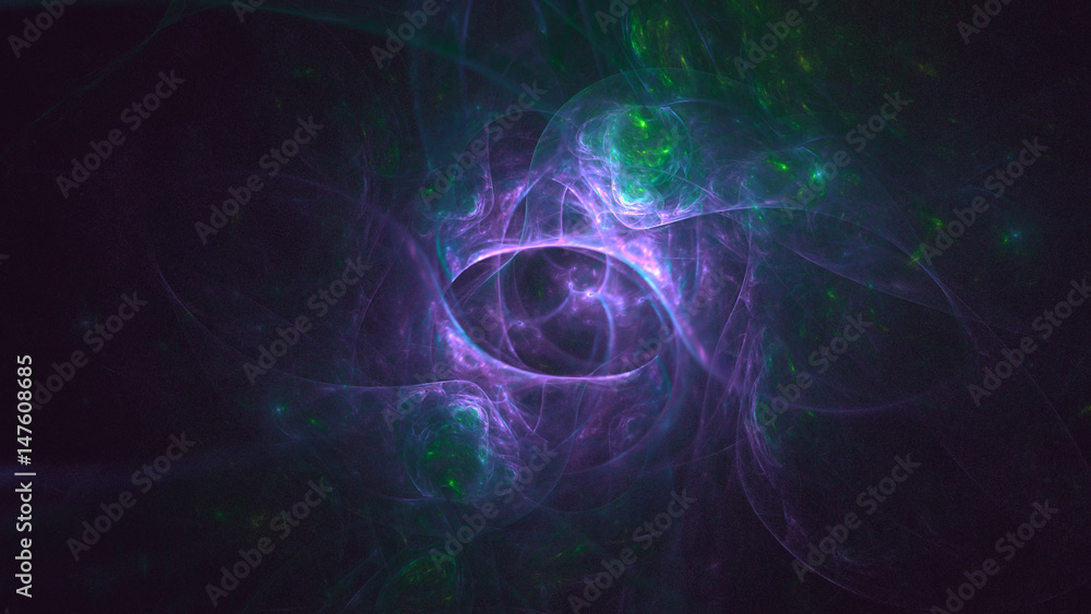 3D rendering abstract fractal light background
