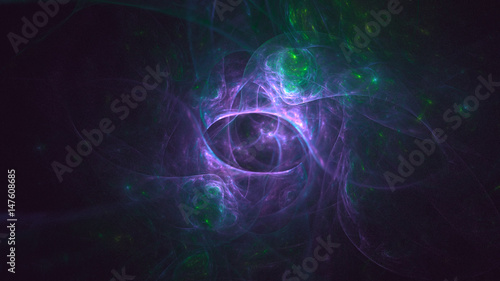 3D rendering abstract fractal light background