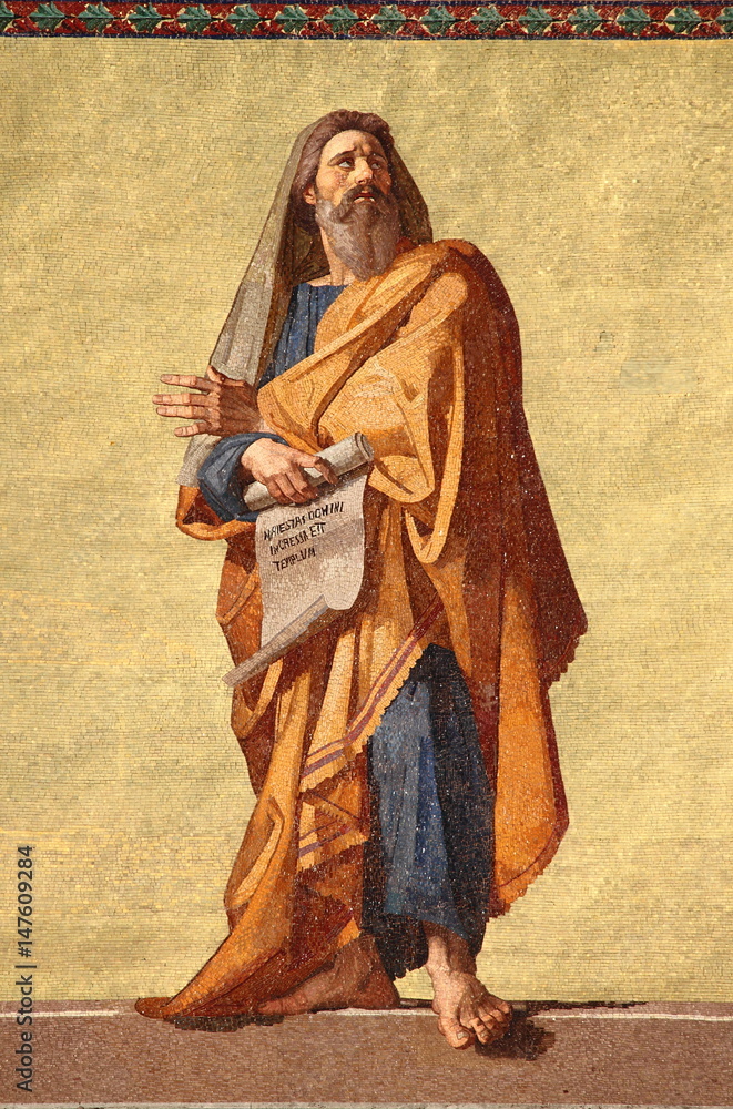 Mosaic of the Prophet Jeremiah in Rome, Italy