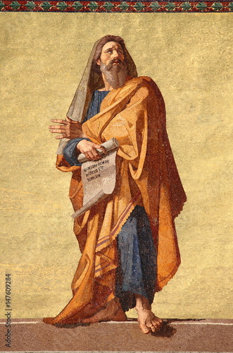 Tela Mosaic of the Prophet Jeremiah in Rome, Italy