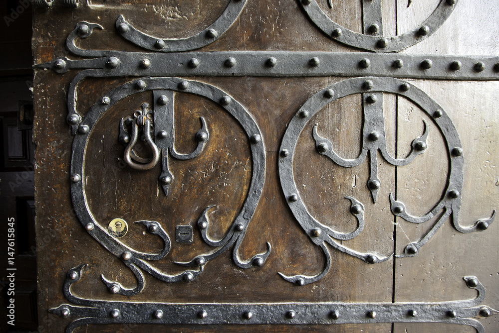 Wooden door with lock Wooden door with lock