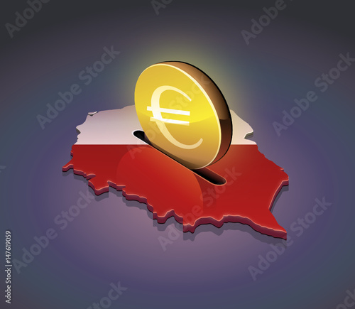 Investir des euros en Pologne (fond sombre)